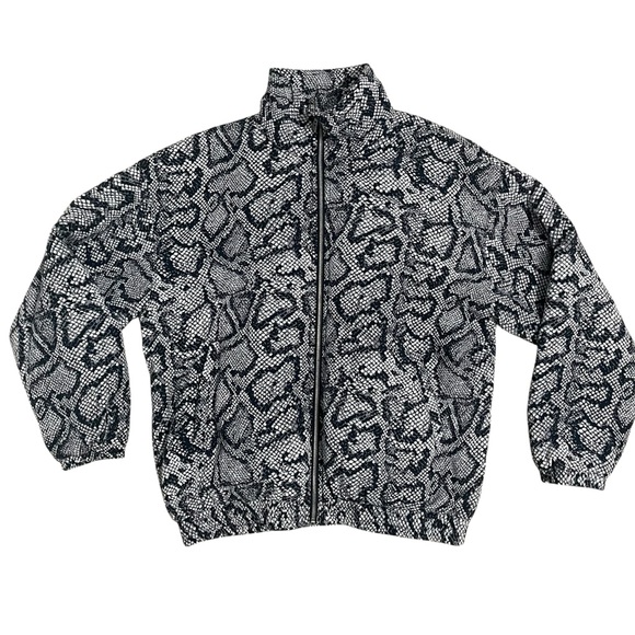 Urban Outfitters Black and White Snakeskin Print Jacket Medium - Picture 2 of 11